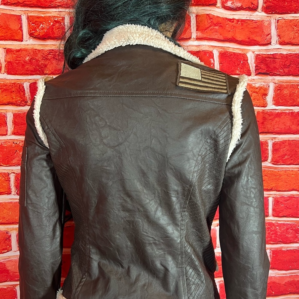 Affliction Women’s Black premium leather jacket - Picture 7 of 11
